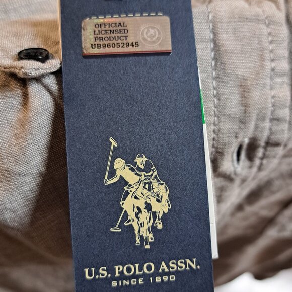 U.S. Polo Assn. Gray NWT Men's Button Oxford Shirt - Picture 9 of 10